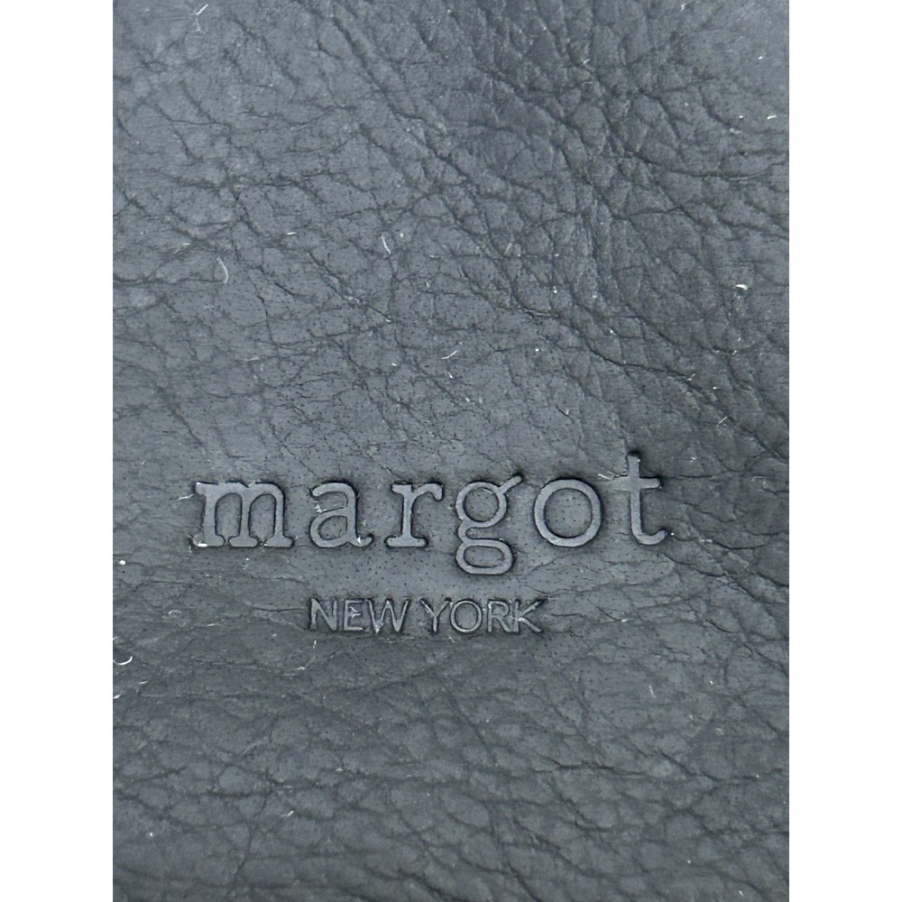 Black Margot New York "Molly" style brass-toned hardware Front Zipper Pocket Med - Picture 2 of 8